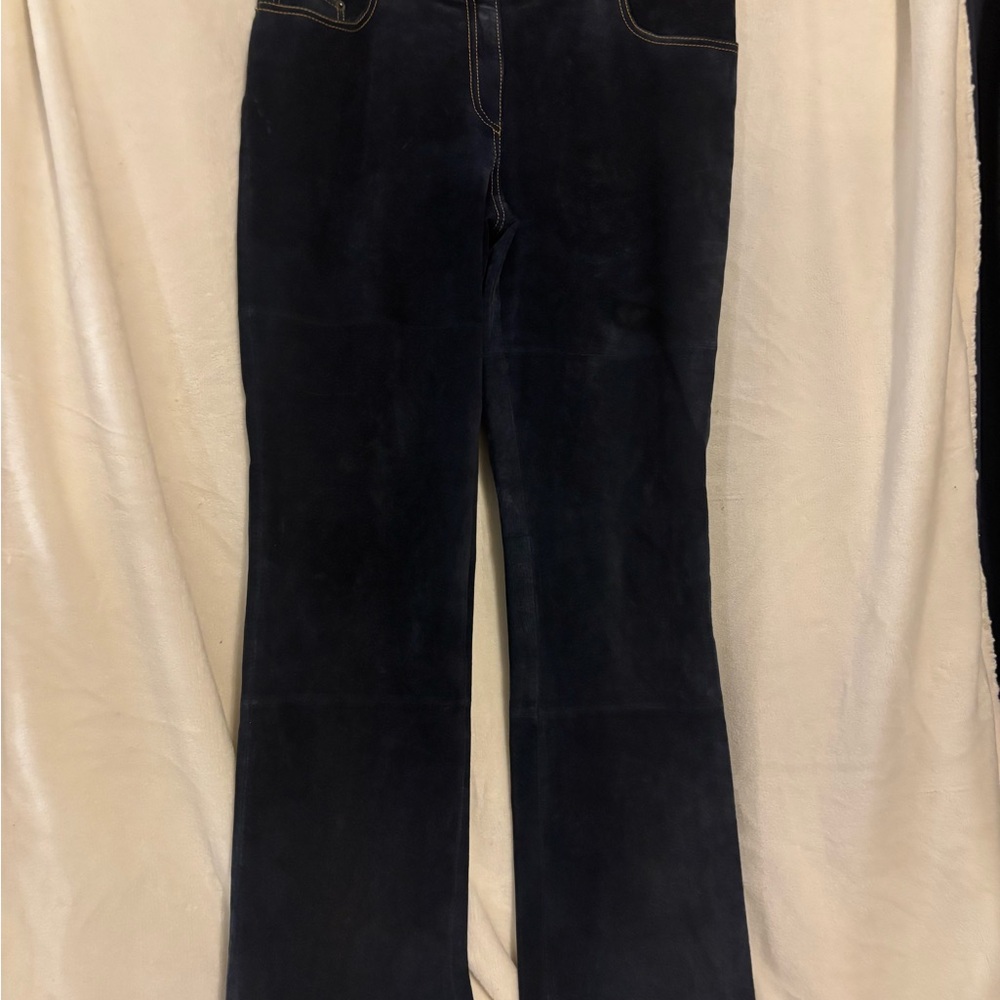 Isaac Mizrahi Blue Genuine Leather